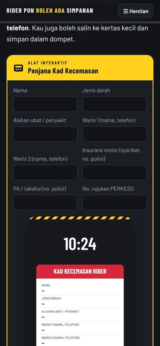 Penjana Kad Kecemasan