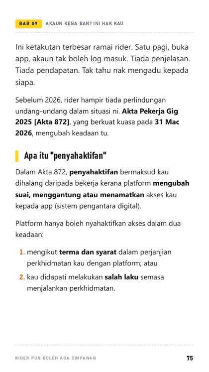 Contoh halaman: akaun digantung